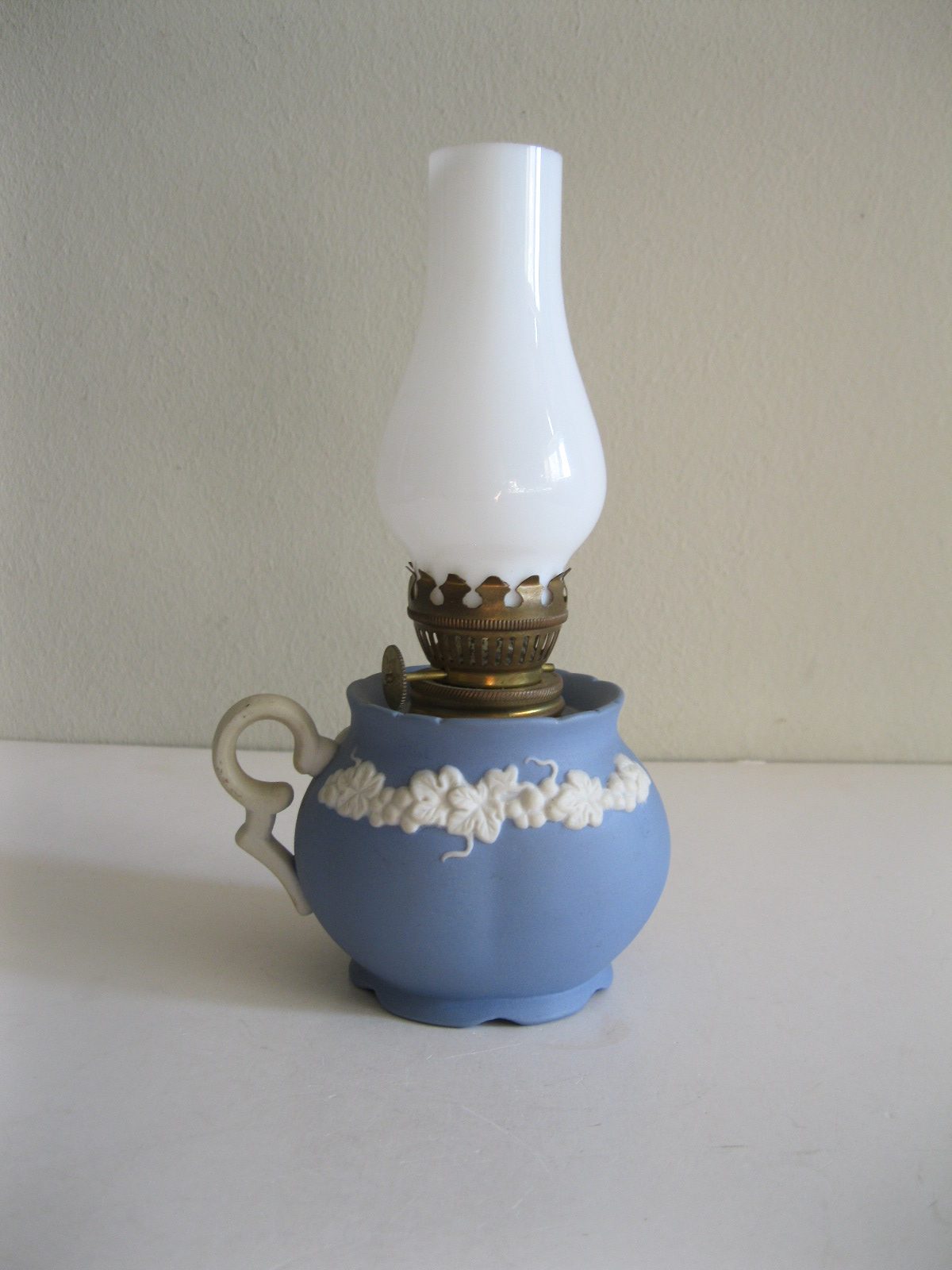 ŚLICZNA STARA CERAMICZNA LAMPA NAFTOWA - KAGANEK - obrazek 6