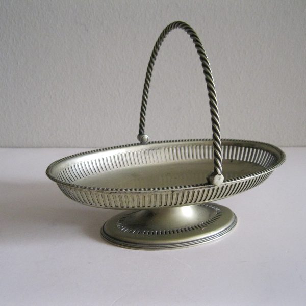 STARA PRZEDWOJENNA PATERA NIKLOWANA KOSZYCZEK