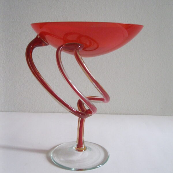 STARA CZERWONA OZDOBNA PATERA NA NODZE MAKORA