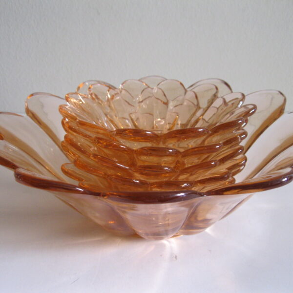 STARA ŁOSOSIOWA PATERA/MISA I 6 SALATEREK HUTA ZĄBKOWICE