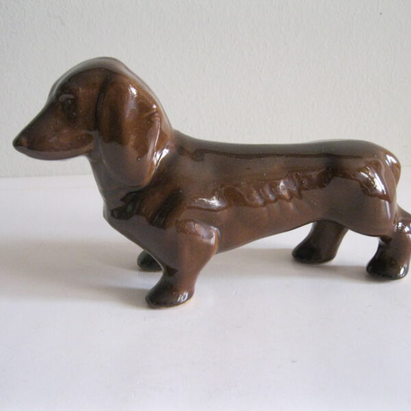 STARA POLSKA CERAMICZNA FIGURKA PIES JAMNIK
