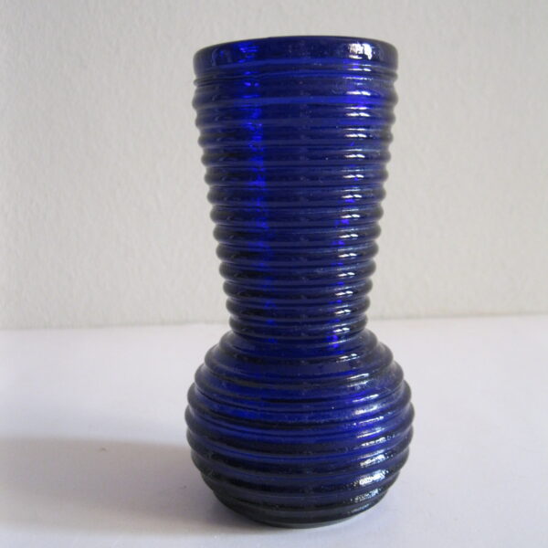 STARY KOBALTOWY WAZON PIERŚCIENIE  HUTA PRĄDNICZANKA