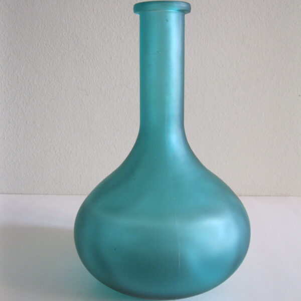 STARY SZKLANY ZIELONY WAZON TYPU KOLBA