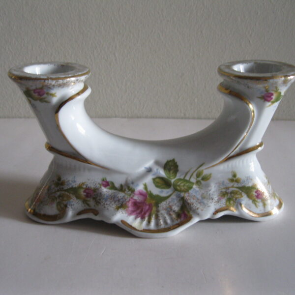 STARY PORCELANOWY ŚWIECZNIK IWONA CHODZIEŻ