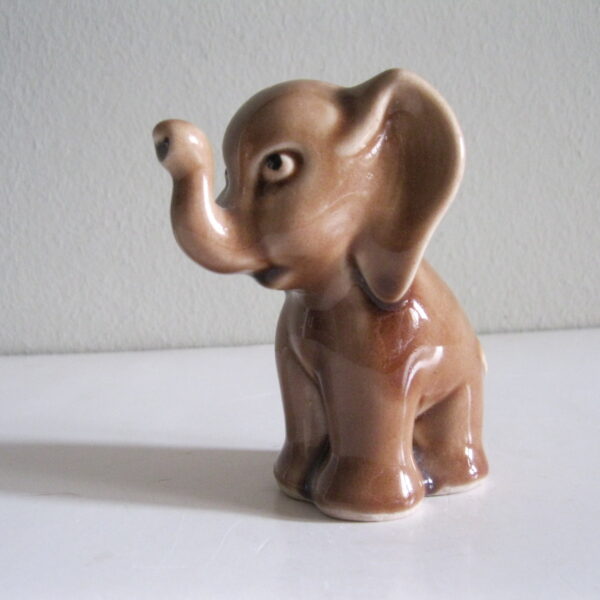 STARA POLSKA CERAMICZNA FIGURKA SŁOŃ