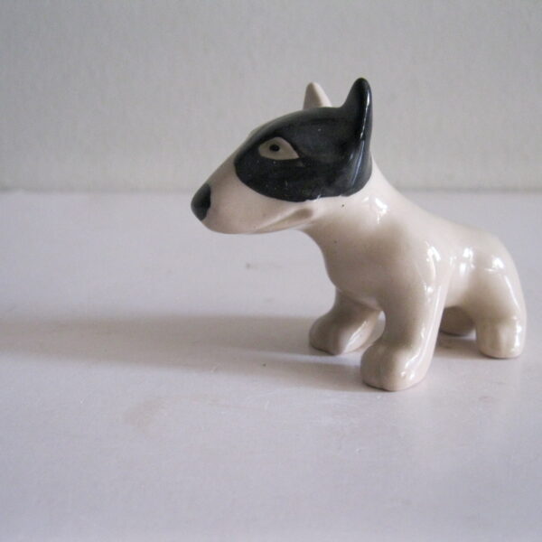 STARA PORCELANOWA FIGURKA PIES BULTERIER