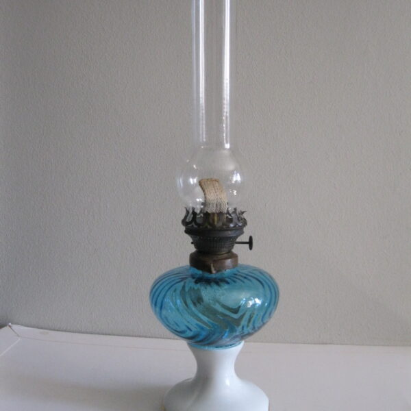 STARA FRANCUSKA PORCELANOWA LAMPA NAFTOWA LIMOGES