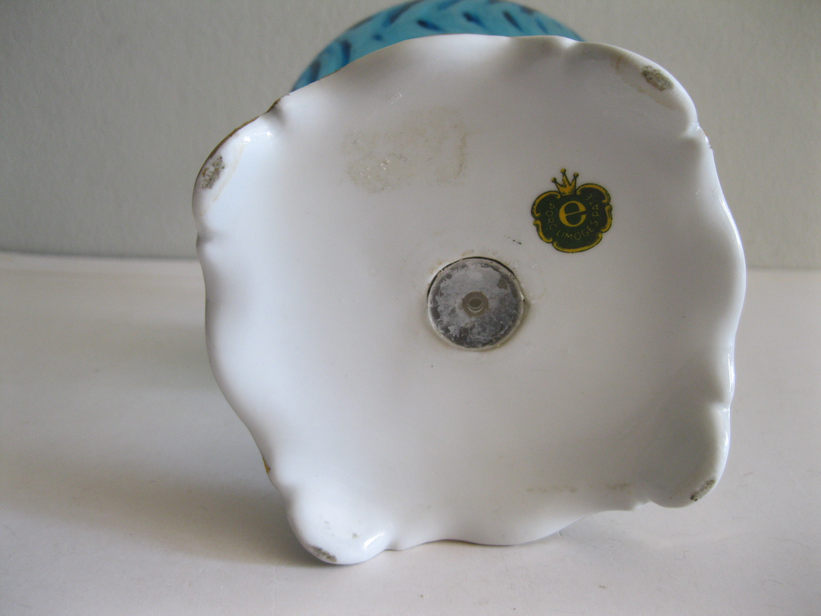 STARA FRANCUSKA PORCELANOWA LAMPA NAFTOWA LIMOGES - obrazek 9