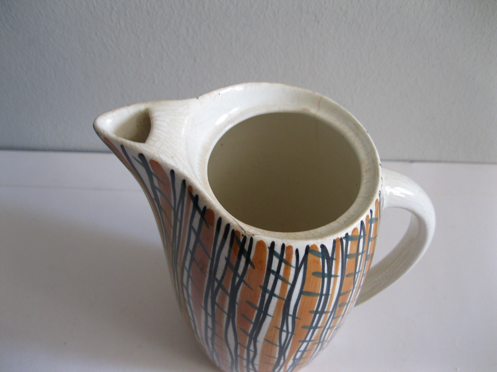 STARY CERAMICZNY DZBANEK WŁOCŁAWEK Z LAT 60 TYCH - obrazek 5