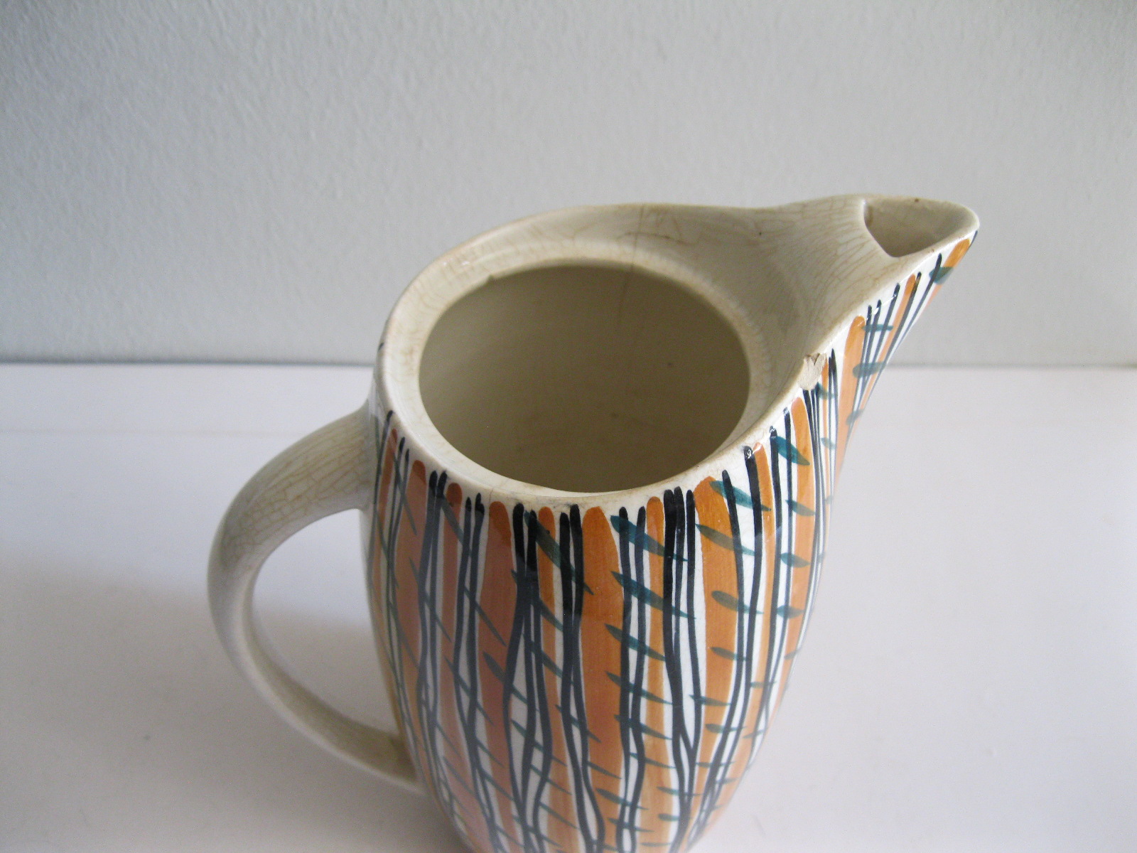 STARY CERAMICZNY DZBANEK WŁOCŁAWEK Z LAT 60 TYCH - obrazek 6