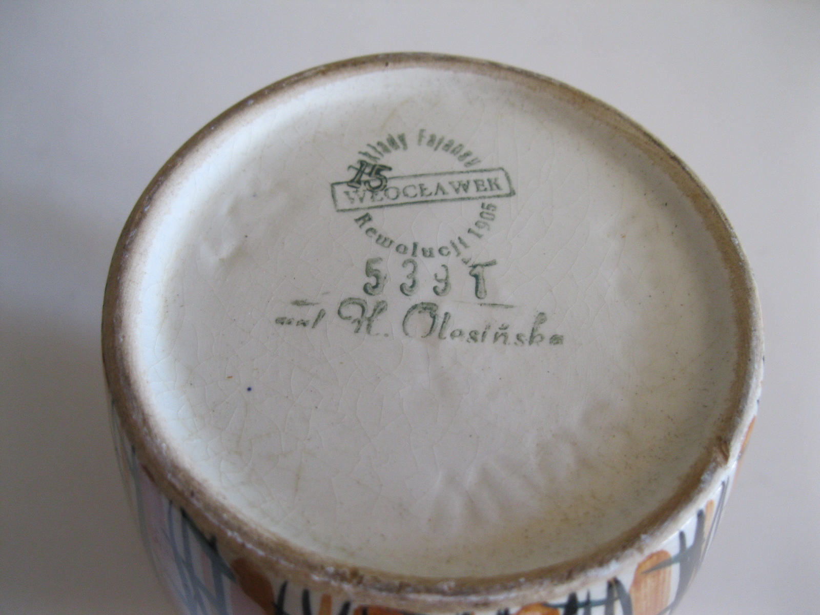 STARY CERAMICZNY DZBANEK WŁOCŁAWEK Z LAT 60 TYCH - obrazek 9